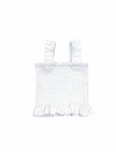 Little Olin Kids' Girls' Tween Smocked Top In White