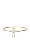 Little Ones Paris 18kt Rose Gold Girl Diamond Ring In Pink