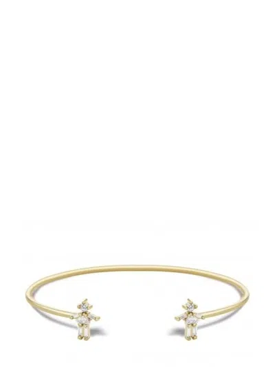 Little Ones Paris 18kt Yellow Gold Girl Diamond Bangle