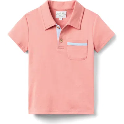 Little Paper Kids Archie Polo Shirt In Pink
