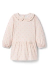 Little Paper Kids Ayla Long Sleeve Retro Floral Dress In Pink
