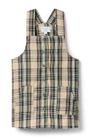 Little Paper Kids Kate Plaid Overall Dress In Neutral