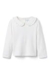Little Paper Kids Laurel Long Sleeve Knit Tee In White