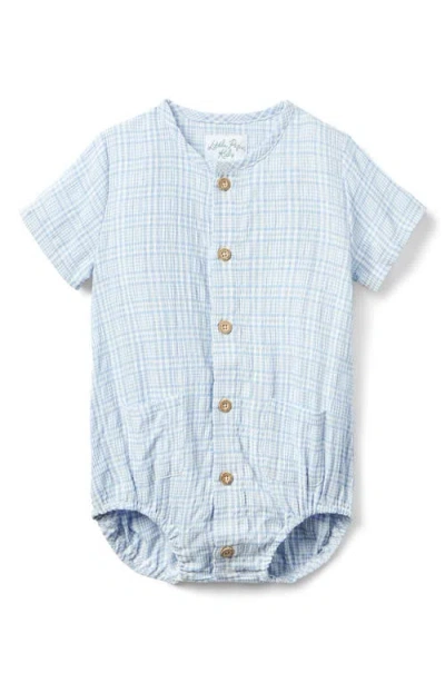 Little Paper Kids Reese Bubble Romper In Blue