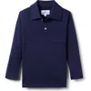 Little Paper Kids Reid Long Sleeve Polo In Blue