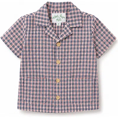 Little Paper Kids Rhodes Button Down Top In Multi