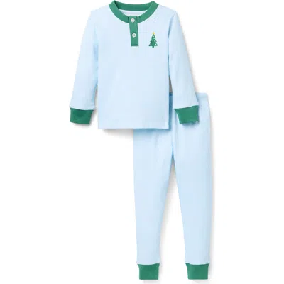 Little Paper Kids Tis The Season Morgan Pj Set In Blue