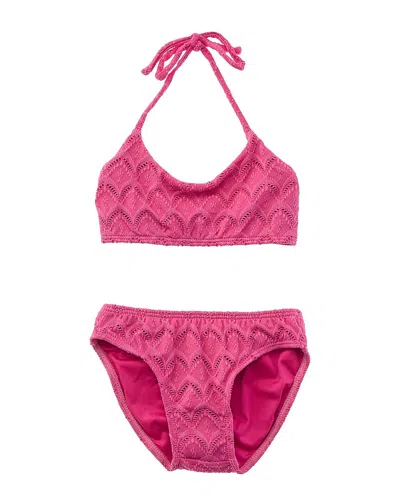 Little Peixoto Kids'  Molly Bikini Set In Pink