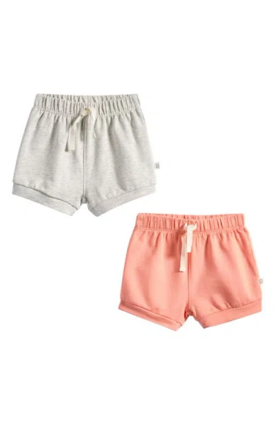 Little Planet Babies'  2-pack Assorted Organic Cotton Drawstring Shorts In Multi
