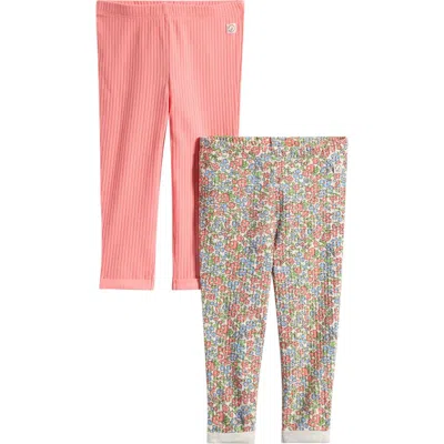 Little Planet Babies'  2-pack Assorted Stretch Organic Cotton Rib Leggings In Pink