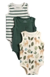 Little Planet 3-pack Assorted Bodysuits In Multi