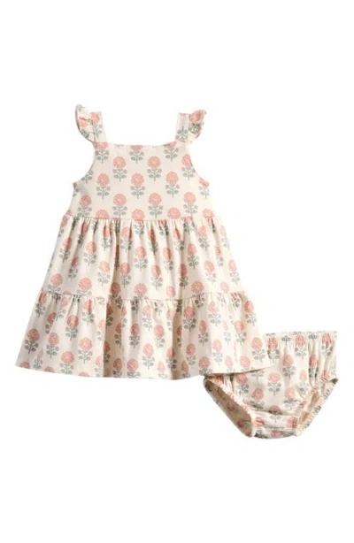 Little Planet Babies'  Floral Dress & Bloomers Set In Neutral