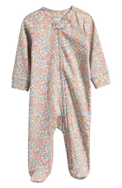 Little Planet Babies'  Floral Organic Cotton Footie In Multi
