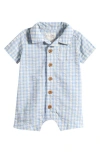 Little Planet Gingham Gauze Romper In Multi