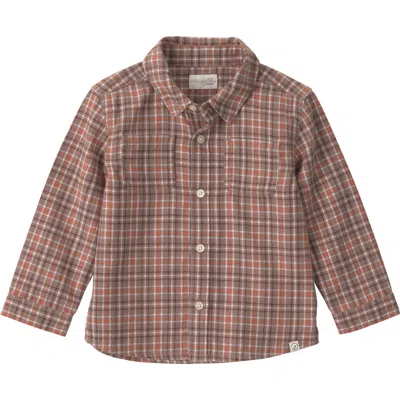 Little Planet Babies'  Kids' Organic Cotton Flannel Button-up Shirt In Multi