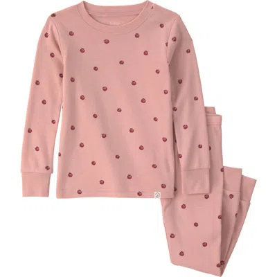 Little Planet Babies'  Kids' Print Fitted Organic Cotton Two-piece Pajamas In Pink