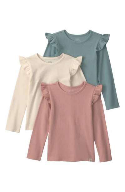 Little Planet Babies'  Kids' Set Of 3 Assorted Rib Knit Tops In Multi
