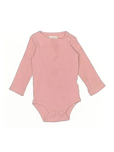 Pre-owned Little Planet Kids' Long Sleeve Onesie In Pink