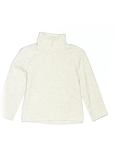 Pre-owned Little Planet Kids' Long Sleeve Top Ivory Turtleneck Tops In White