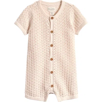 Little Planet Babies'  Organic Cotton Button-up Romper In White