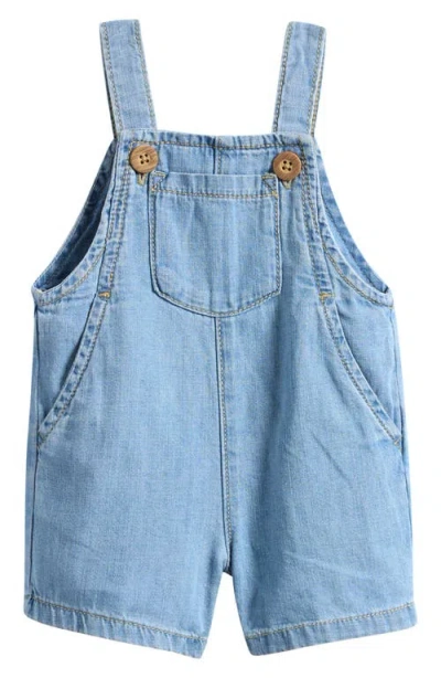 Little Planet Babies'  Organic Cotton Chambray Shortalls In Blue