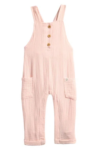 Little Planet Babies'  Organic Cotton Gauze Overalls In Pink