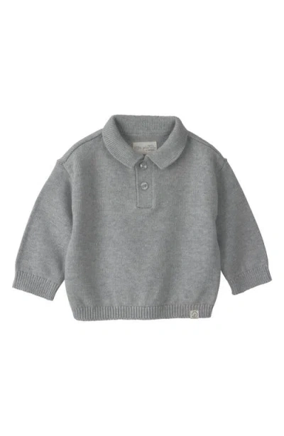 Little Planet Babies'  Organic Cotton Polo Sweater In Gray