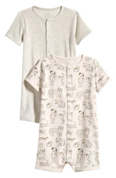 Little Planet Babies'  Pack Of 2 Assorted Rompers In Neutral