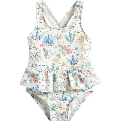 Little Planet Babies'  Ruffle One-piece Swimsuit In Multi