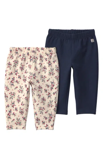 Little Planet Babies'  Set Of 2 Assorted Stretch Organic Cotton Knit Pants In Blue