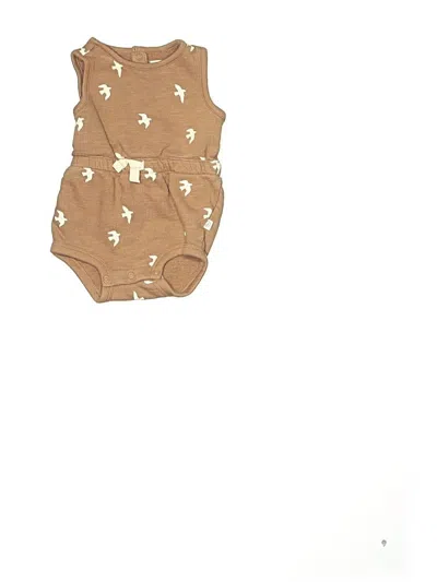 Pre-owned Little Planet Babies' Short Sleeve Onesie In Brown