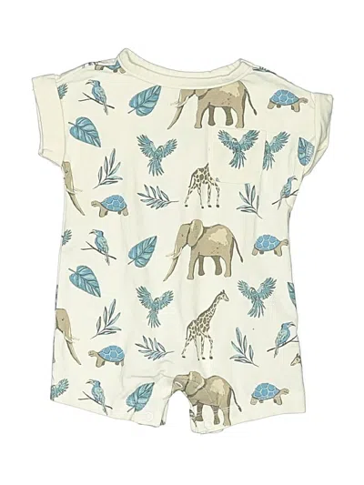 Pre-owned Little Planet Babies' Short Sleeve Onesie In White