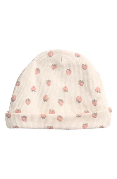 Little Planet Babies'  Strawberry Strech Cotton Cap In Neutral