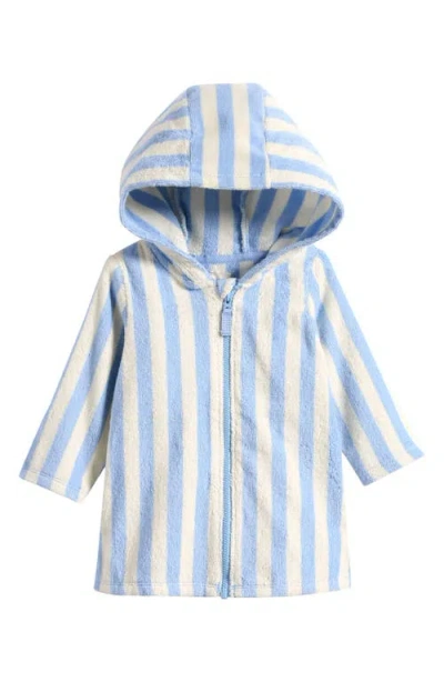 Little Planet Babies'  Stripe Hooded Organic Cotton Terry Cover-up In Multi