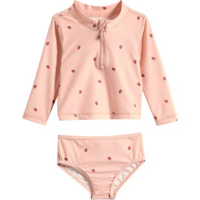 Little Planet Babies'  Two-piece Rashguard Swimsuit In Pink