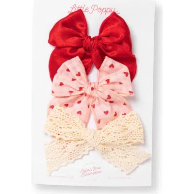 Little Poppy Co Babies'  The Bow Clip Set In 982