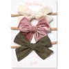 Little Poppy Co Babies'  The Headband Bow Set In The Stella
