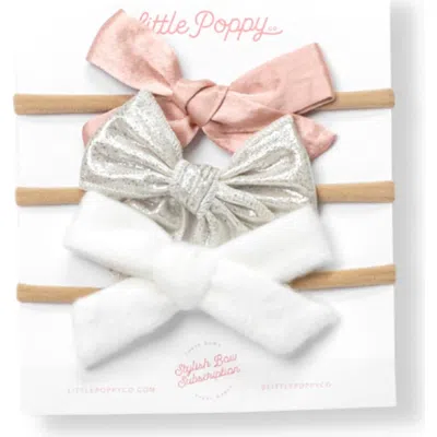 Little Poppy Co Babies'  The Headband Mini Bow Set In The Samantha