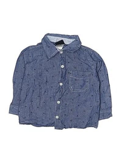 Pre-owned Little Rebels Kids' Long Sleeve Button Down Shirt In Blue