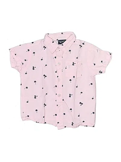 Pre-owned Little Rebels Kids' Short Sleeve Button Down Shirt In Pink