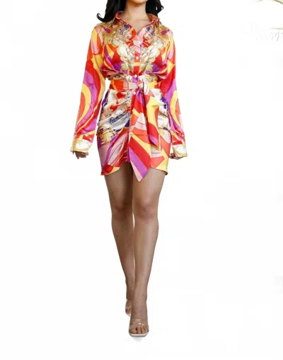 Little Secret Of Mine Button Up Dress Shirt In Multi