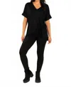 Little Secret Of Mine Chill Mode Activated Soft Loungewear In Black In Black
