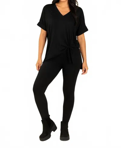 Little Secret Of Mine Chill Mode Activated Soft Loungewear In Black