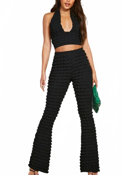 Little Secret Of Mine Love Struck Bubble Flared Pants In Black