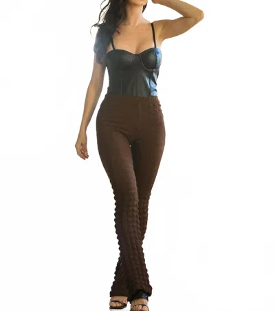 Little Secret Of Mine Love Struck Popcorn Bubble Trousers In Cacao In Black