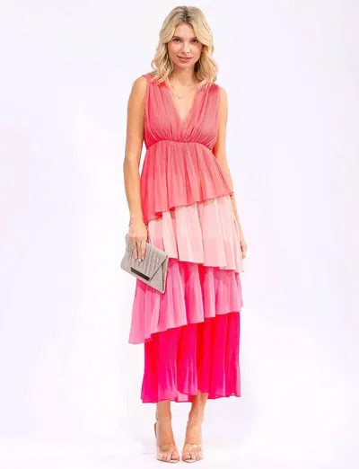 Little Secret Of Mine Tiered Colorblock Maxi Dress In Let Me Blow Your Mind In Multi
