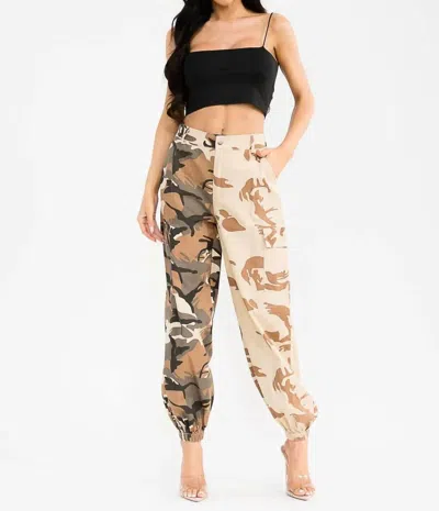 Little Secret Of Mine Weekend Warrior Button Closure Denim Pants In Beige In Neutral