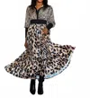 Little Secret Of Mine Women's Animal Print Long Sleeve Maxi Dress In Multi In Multi