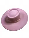 Little Secret Of Mine Women's Fedora Hat With Wide Brim In Dusty Blush Pink In Pink