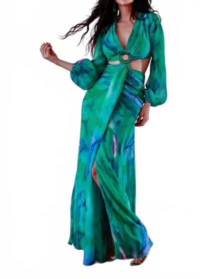 Little Secret Of Mine Women's O Ring Maxi Dress In Green